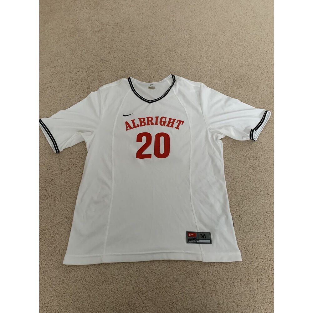 NEW NIKE DRI-FIT ALBRIGHT COLLEGE SHORT SLEEVE SHIRT womens jersey medium m